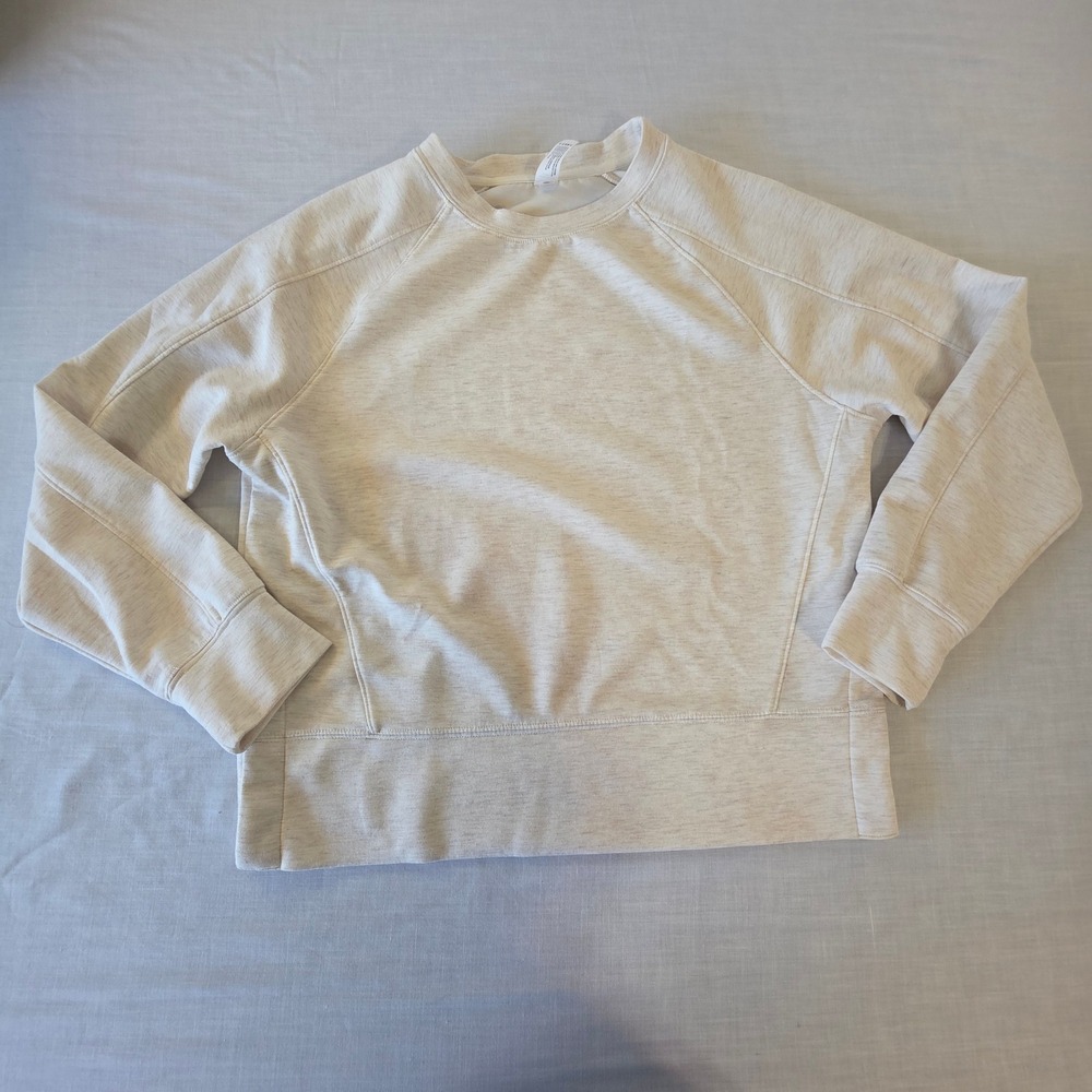 Yogalicious Scuba Prodigy Pullover Raglan Side Slit Small Light Pink Heathered